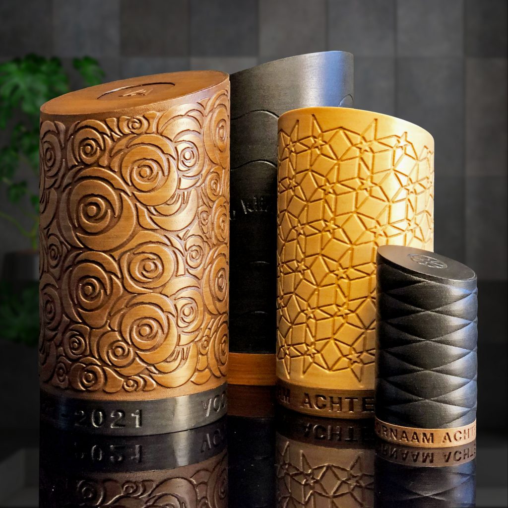 Waymood design urn in 4 formaten